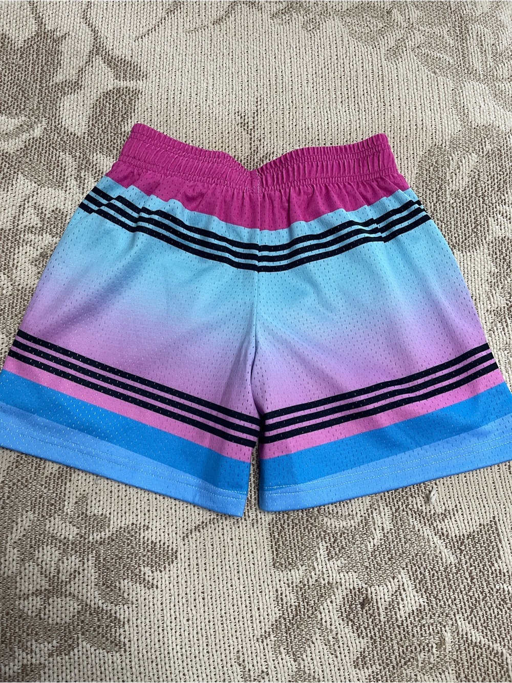 Cotton Candy Gradient Kids Shorts - Pink/Blue Youth Small YS BBL101 NWT - Picture 4 of 6